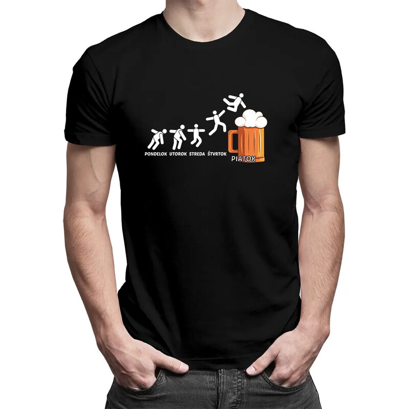 E-shop Garibald Dni v týždni - Pivo - pánske tričko s potlačou