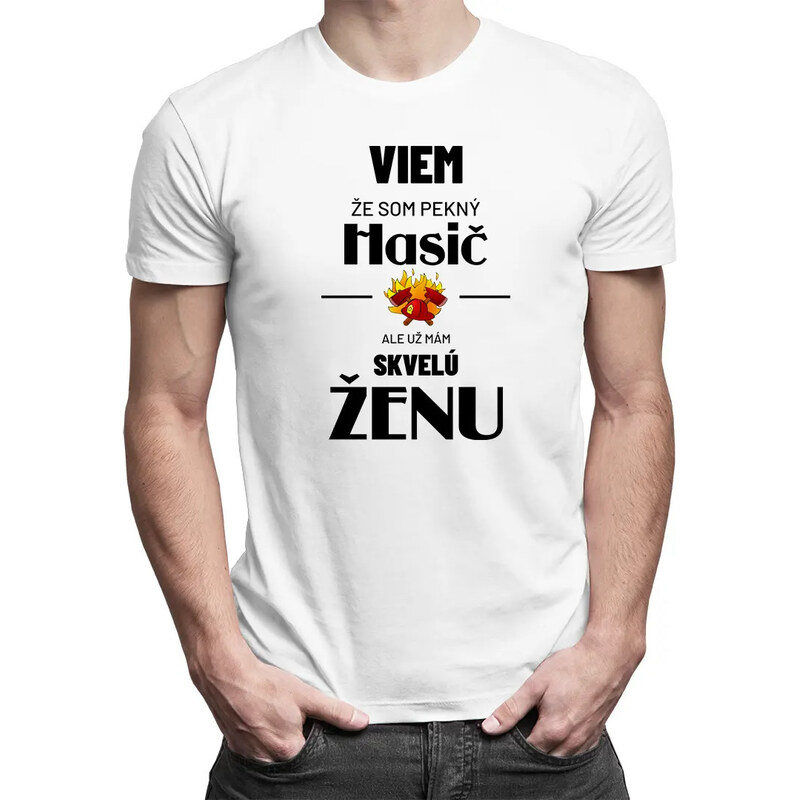 E-shop Garibald Viem, že som pekný hasič - pánske tričko s potlačou