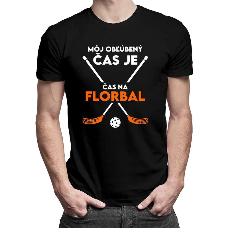 E-shop Garibald Môj obľúbený čas je: Čas na florbal - pánske tričko s