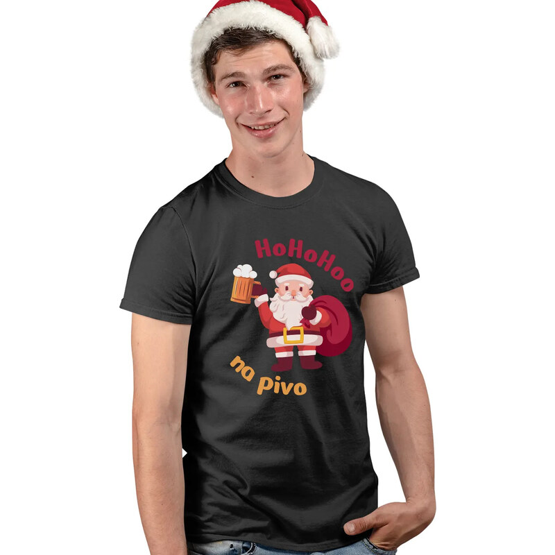 E-shop Garibald HO HO HOO na pivo - pánske tričko s potlačou