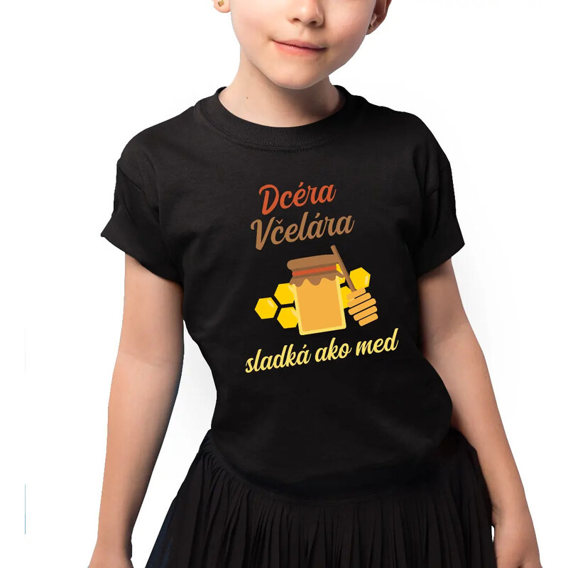 E-shop Garibald Dcéra včelára sladká ako med - detské tričko s potlačou