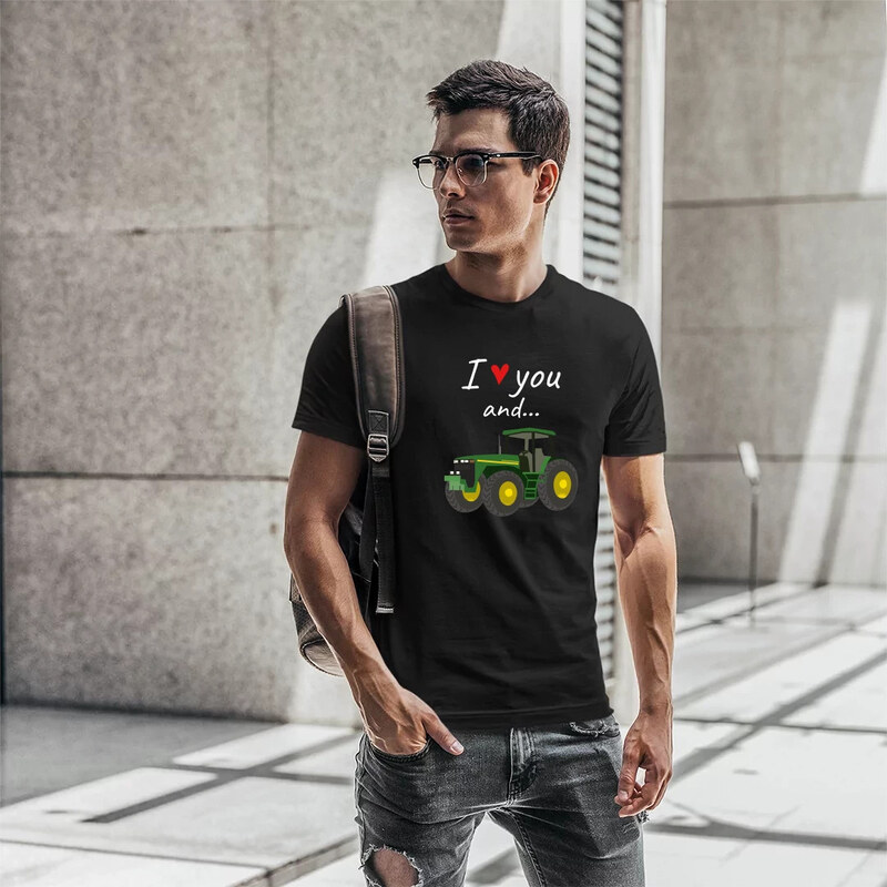 E-shop Garibald I love you and... - traktor - pánske tričko s potlačou