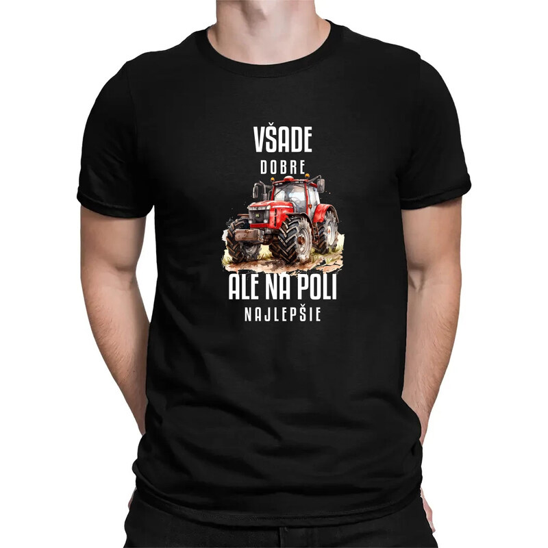 E-shop Garibald Všade dobre, ale na poli najlepšie - pánske tričko s