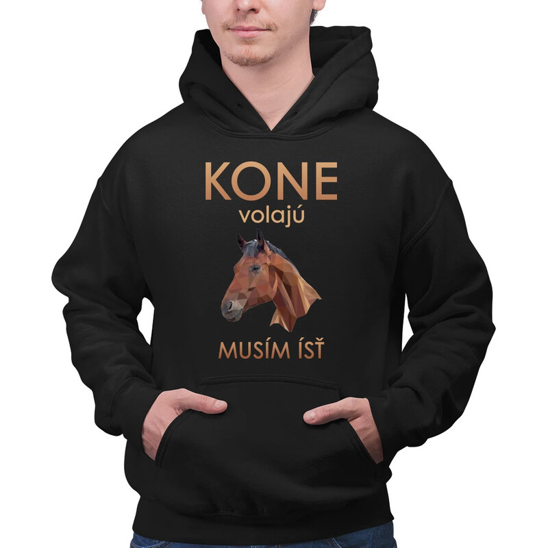 E-shop Garibald Kone volajú - musím ísť - pánska mikina s potlačou
