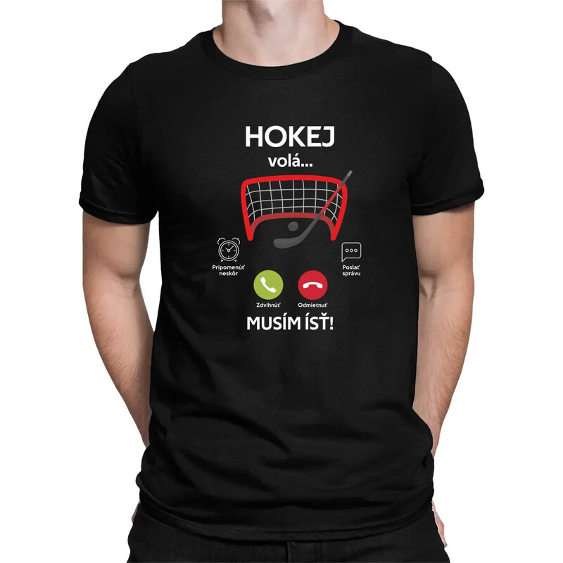 E-shop Garibald Hokej volá, musím ísť - pánske tričko s potlačou