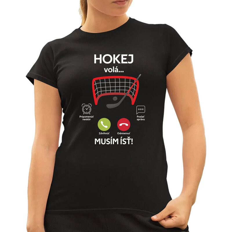 E-shop Garibald Hokej volá, musím ísť - dámske tričko s potlačou