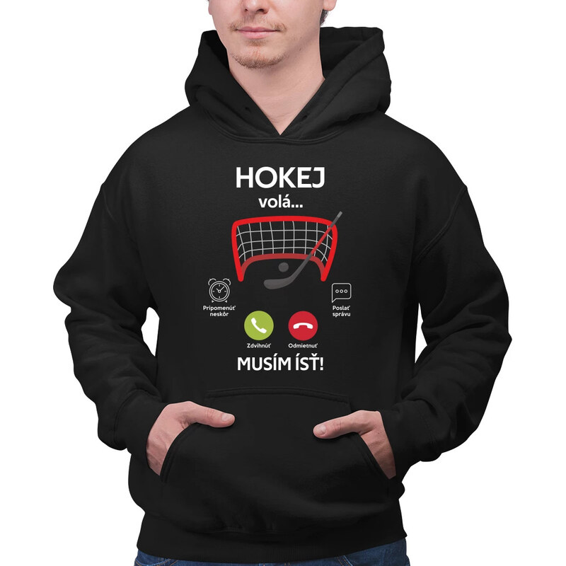 E-shop Garibald Hokej volá, musím ísť - pánska mikina s potlačou