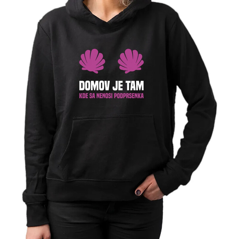 E-shop Garibald Domov je tam, kde sa nenosi podprsenka - dámska mikina