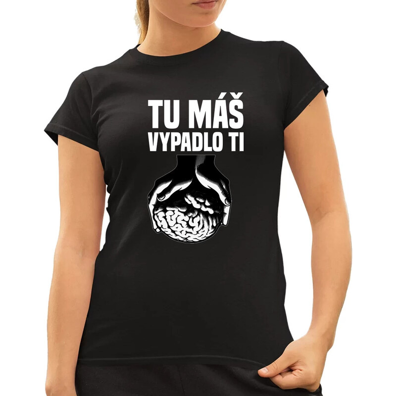 E-shop Garibald Tu máš - vypadlo ti - dámske tričko s potlačou