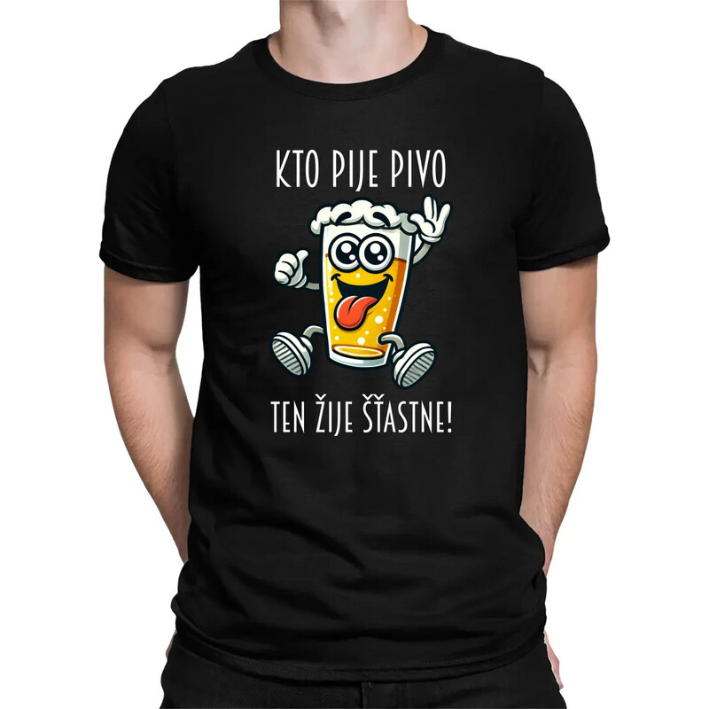 E-shop Garibald Kto pije pivo, ten žije šťastne! - pánske tričko s