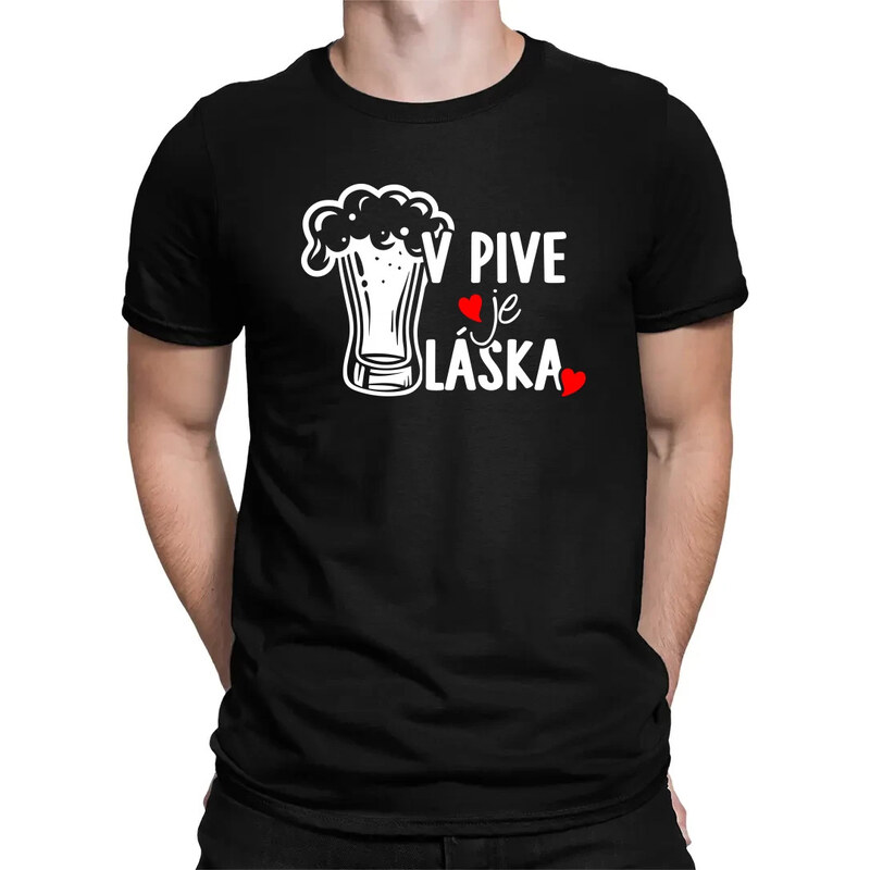 E-shop Garibald V pive je láska - pánske tričko s potlačou