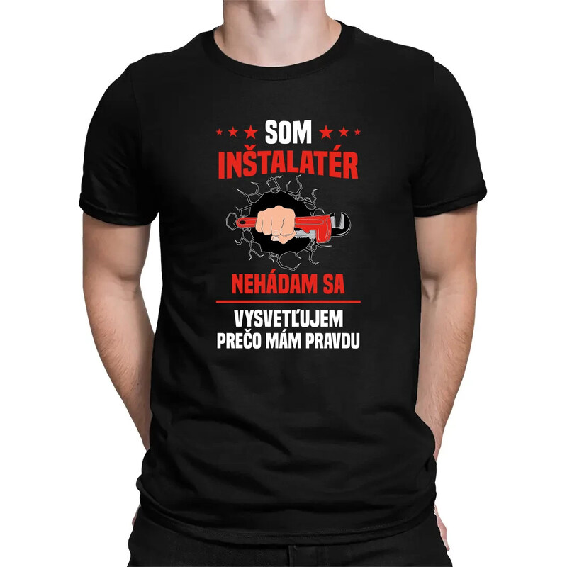 E-shop Garibald Som inštalatér - nehádam sa - pánske tričko s potlačou