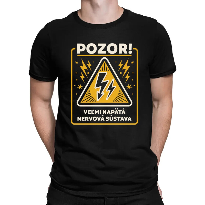 E-shop Garibald Pozor! Veľmi napätá nervová sústava - pánske tričko s