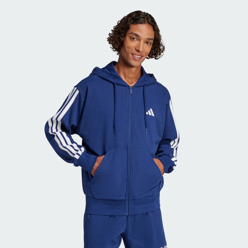Adidas Mikina s kapucňou Essentials 3-Stripes French Terry Full-Zip 61284171