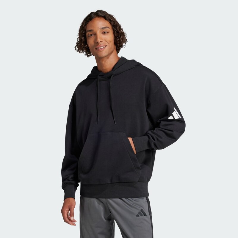 Adidas Mikina s kapucňou Essentials Loose-Fit 3 Bar Logo French Terry 60840242