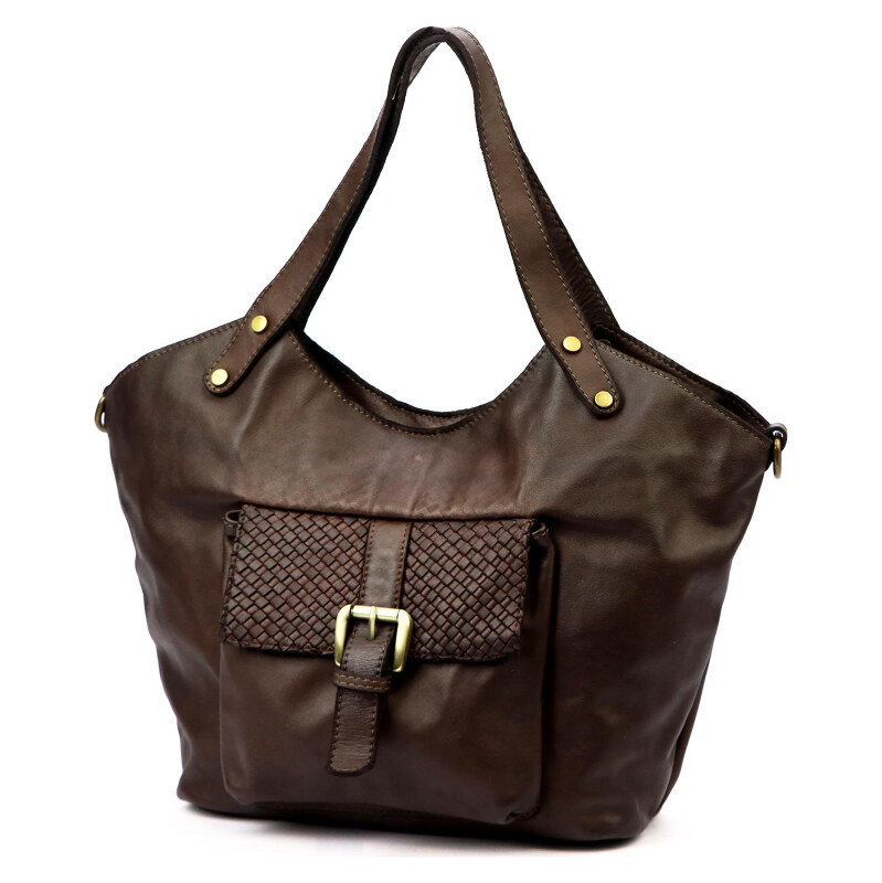 Kožená kabelka VS hnedá KZ56033 65766484