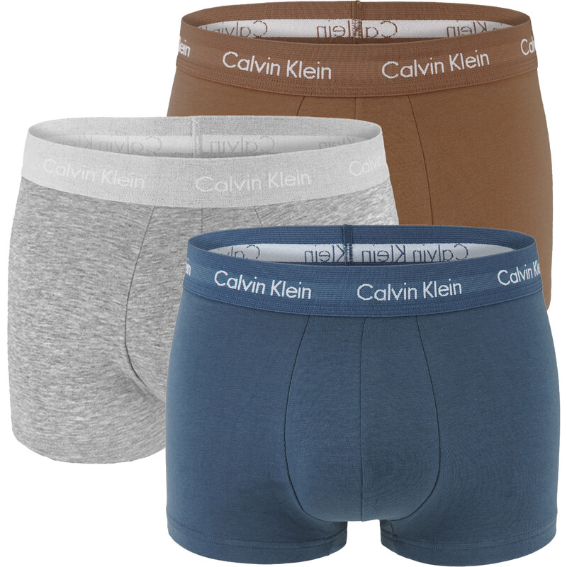 Calvin Klein - boxerky 3PACK cotton stretch signature royal iris & 60850571