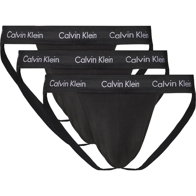 CALVIN KLEIN - jocksy 3PACK cotton stretch black color 60850574
