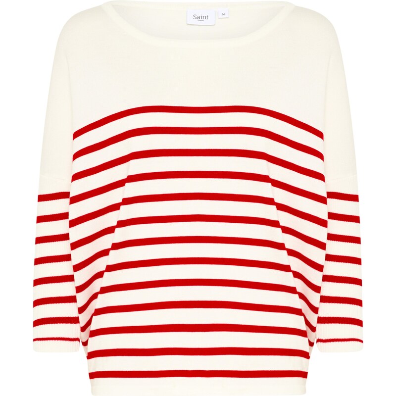 SAINT TROPEZ Sveter MilaSZ červená / biela 60916796