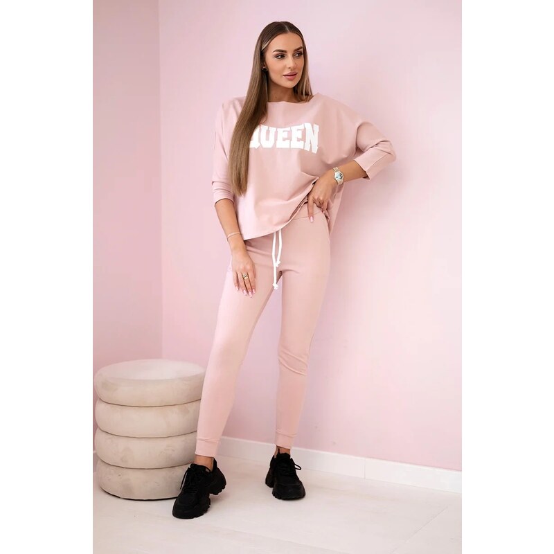 Kesi Set with Queen print dark powder pink 60708385