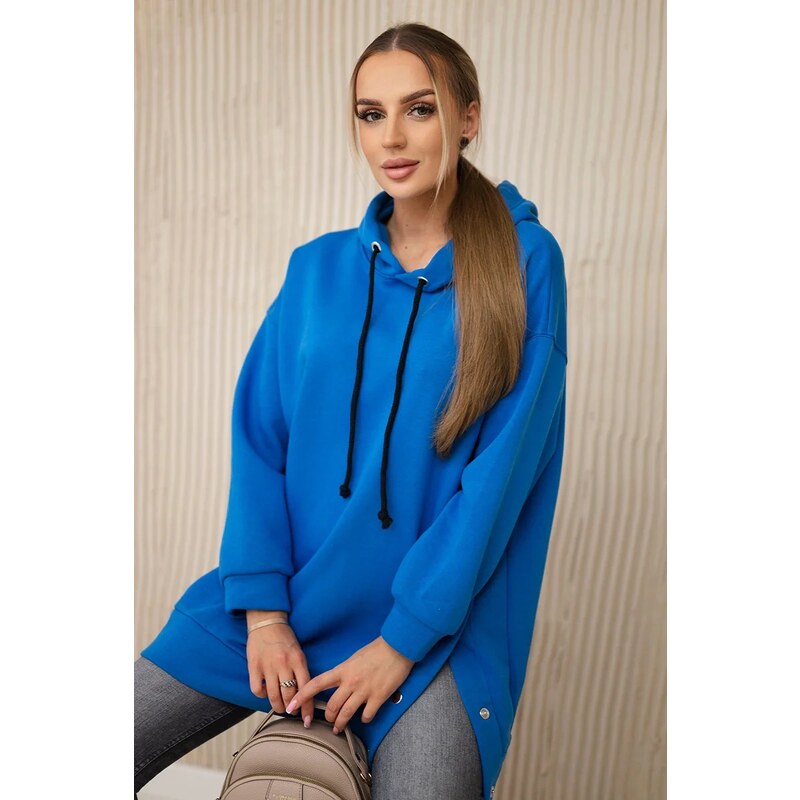 Kesi Insulated sweatshirt with purple blue press studs 64785246