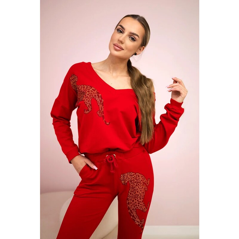 Kesi Fitted with panther red zircon 60730028