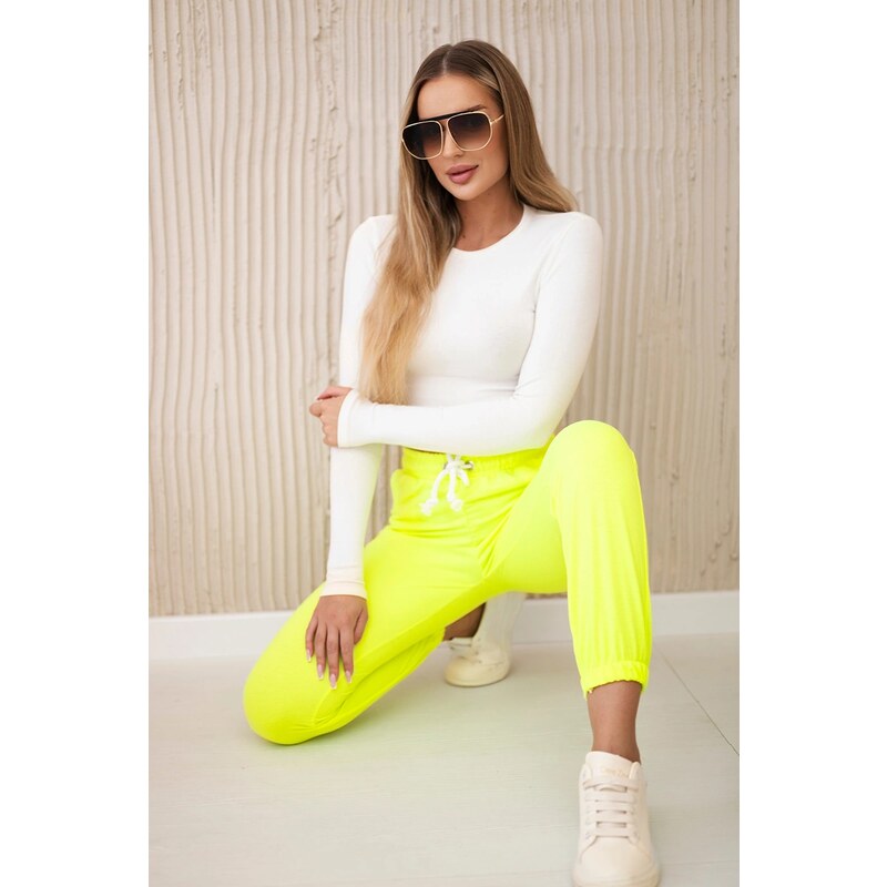 Kesi Yellow neon cotton trousers 60730414