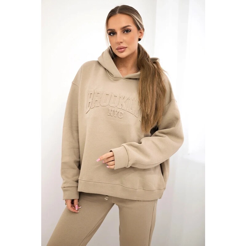 Kesi Insulated cotton set, sweatshirt + trousers Brooklyn light beige 60709500