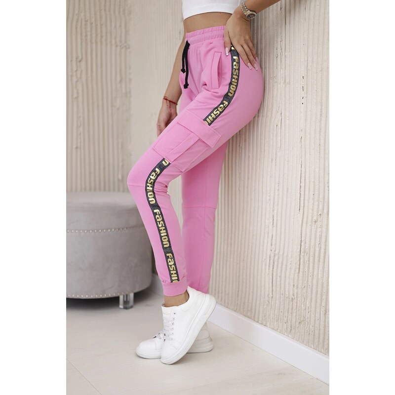 Kesi Light pink cargo trousers 60709183