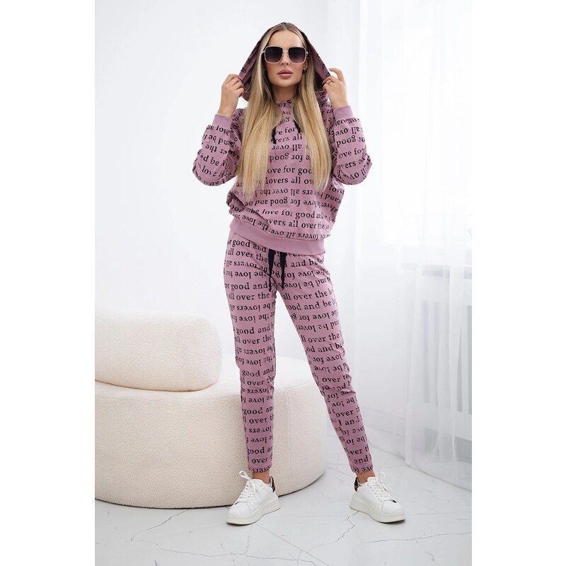 Kesi Set with dark pink print 64656327