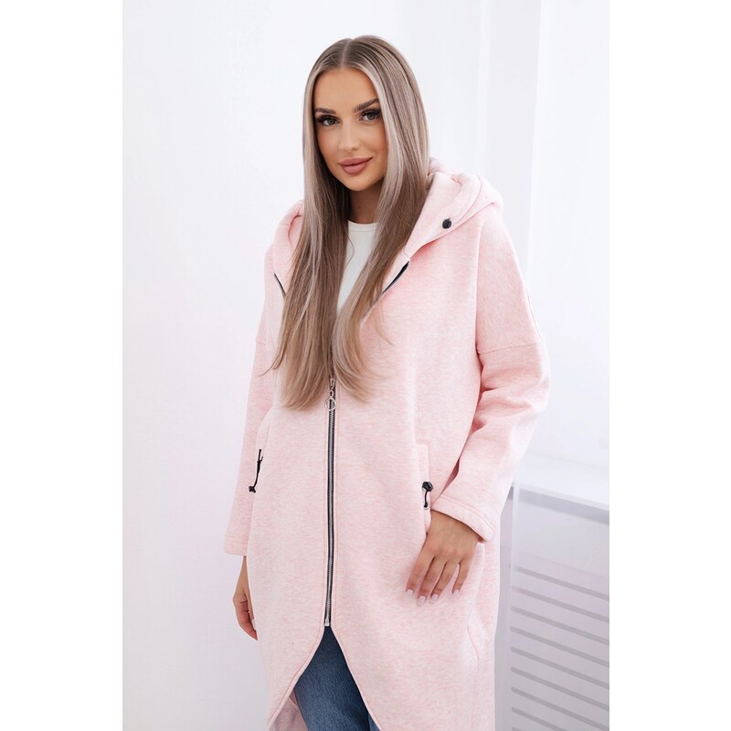 Kesi Long insulated sweatshirt powder pink melange 60708468