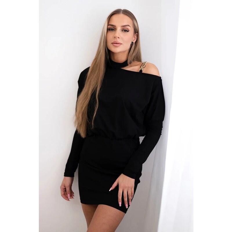 Kesi Dress with shoulder decoration black 60729745