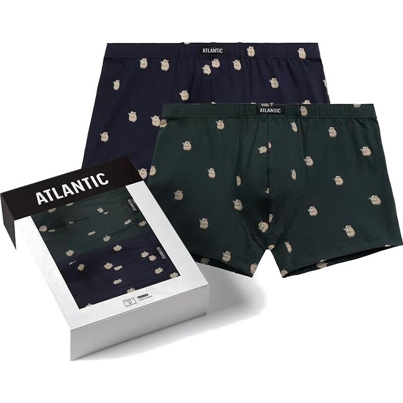 Sada 2 bavlnených boxeriek so škrečkami Atlantic 2MHH-001 A2 S-2XL 61532657
