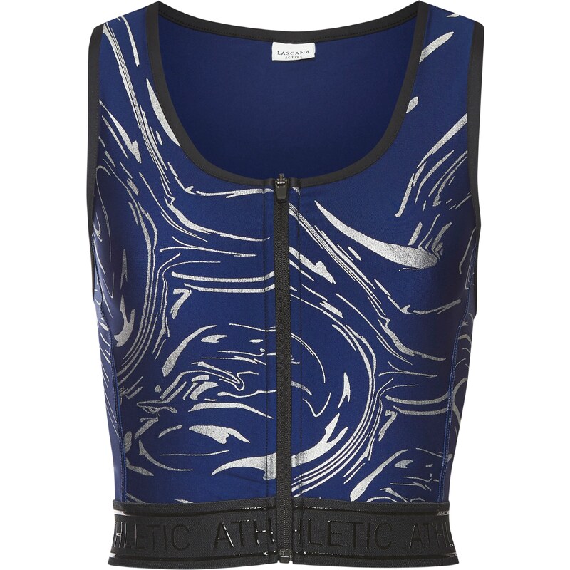 LASCANA ACTIVE Športový top námornícka modrá / strieborná 61945482