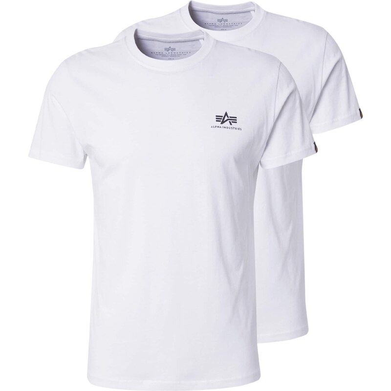 ALPHA INDUSTRIES Tričko čierna / biela 60872046