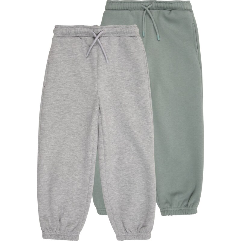 ABOUT YOU Nohavice Yara sivá melírovaná / svetlozelená 63211523