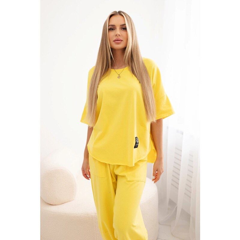 Kesi Włoski Womens set T-shirt + pants - yellow 60729489