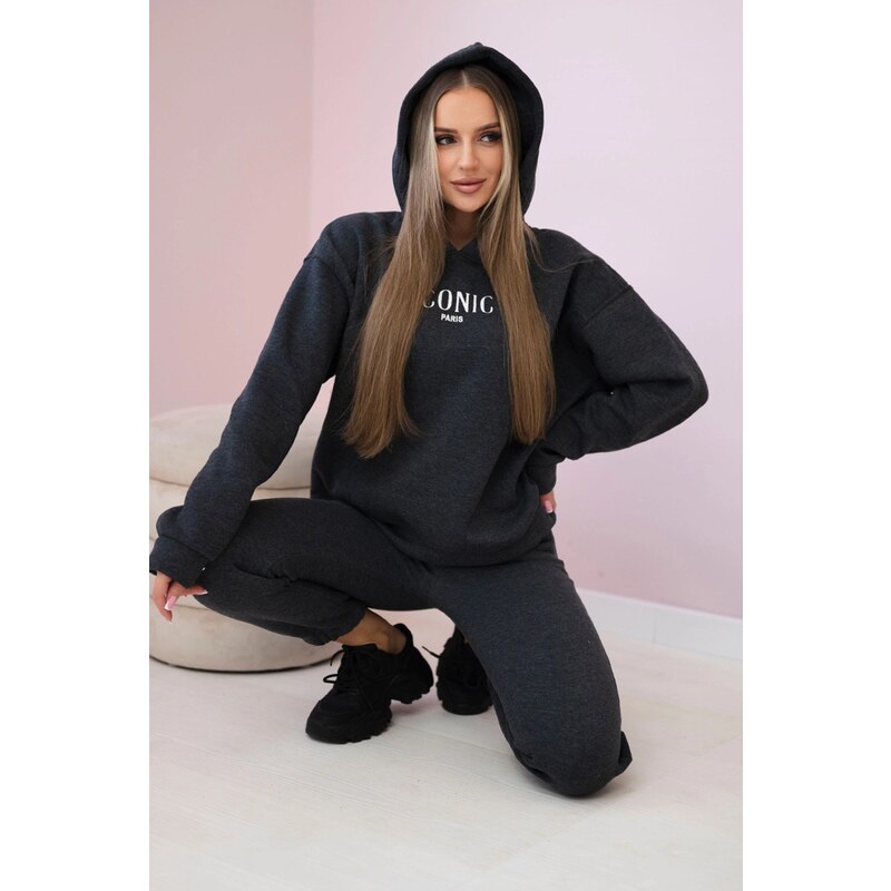 Kesi Insulated cotton set, sweatshirt with embroidery + Graphite 60708991