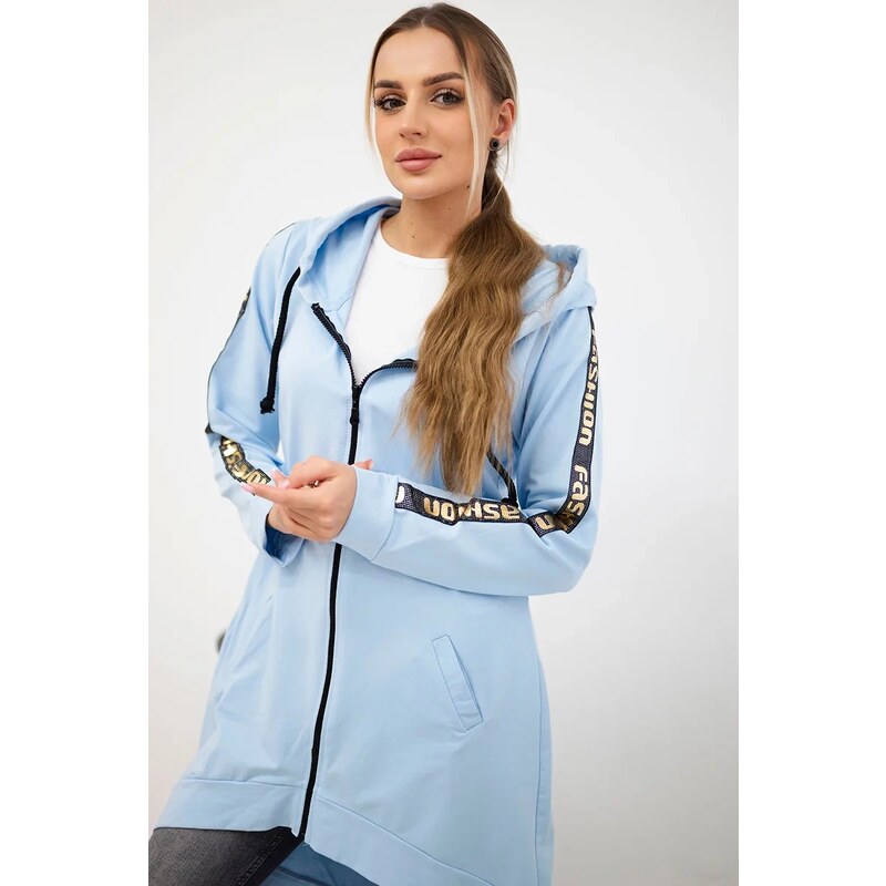 Kesi Zip-up sweatshirt in back cyan 60709349