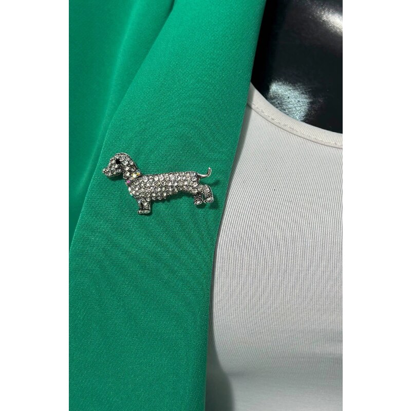 BG Brooch Dog A-2-21-6 silver color 60876833