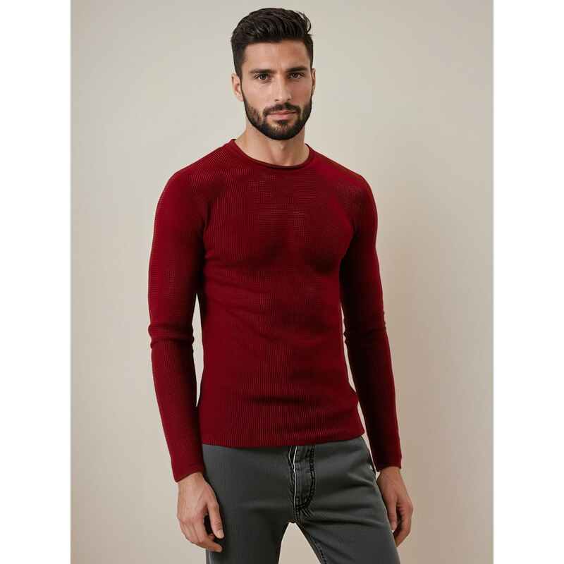 Pánsky bordový sveter DStreet 60876910