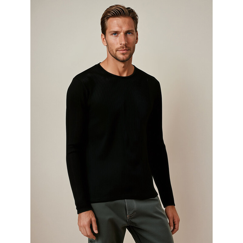 Čierny pánsky sveter DStreet 60877047