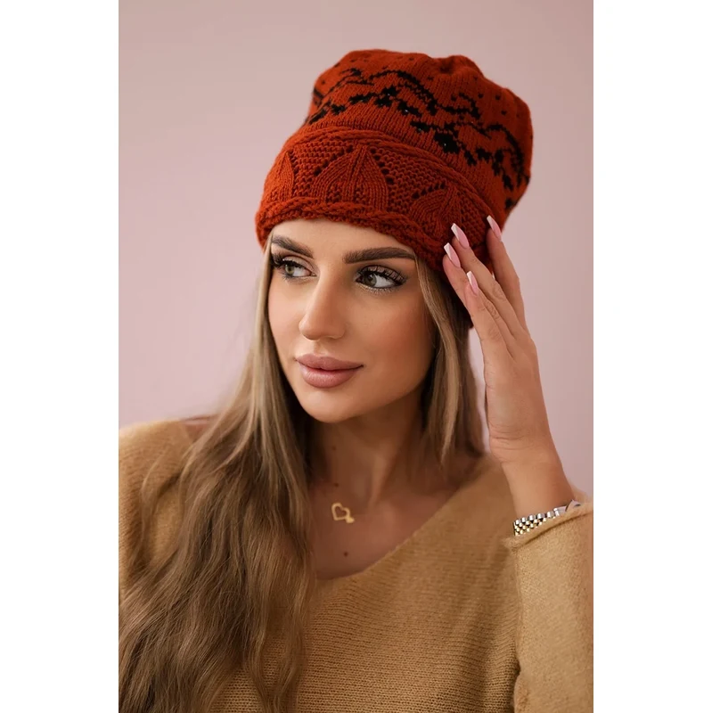 Kesi Dámska čiapka Kira K374 horčica+čierna 64695879