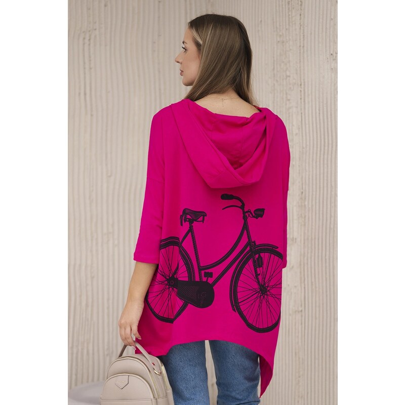 Kesi Sweatshirt with fuchsia bicycle print 64785089