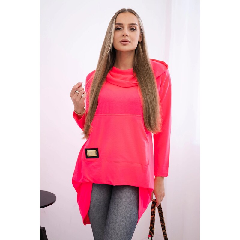 Kesi Long-back hoodie pink neon 64785199