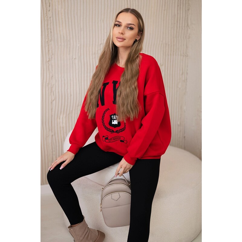 Kesi Cotton set insulated sweatshirt + leggings red 64785690
