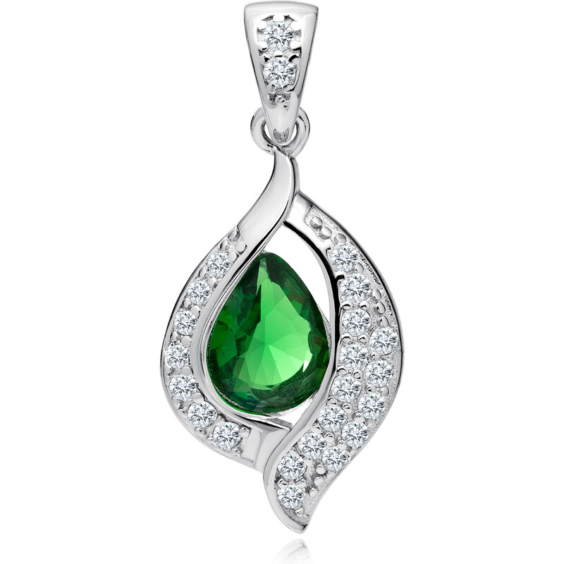 Olivie Strieborný prívesok LUNA SMARAGD 9238 62537636