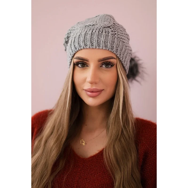 Kesi Čapica s fleece Sandra K210 svetlo šedá 64695748