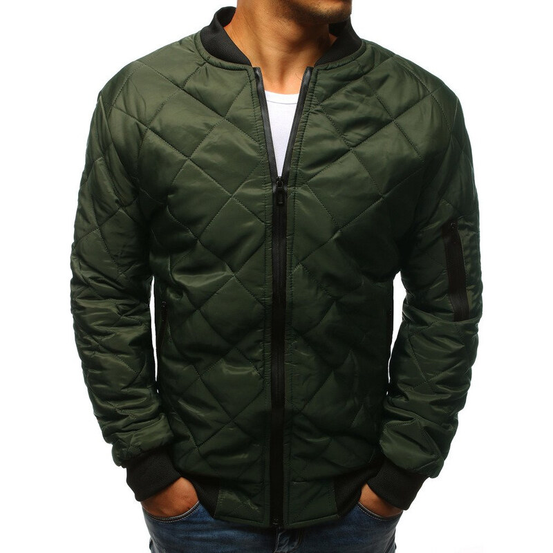 BASIC Pánska prešívaná zelená bomber bunda tx2216 6281645
