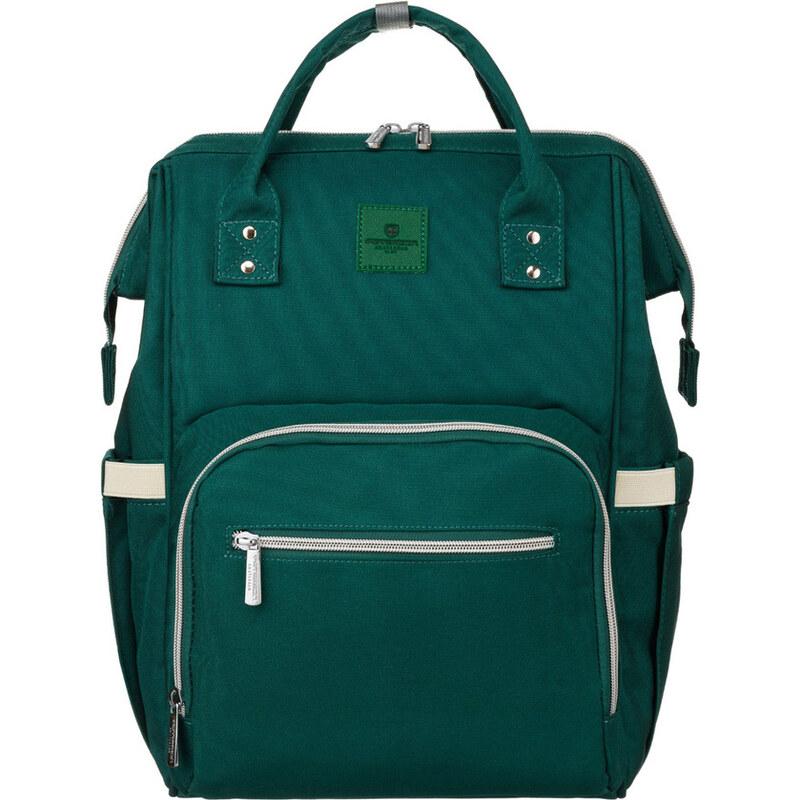 Peterson Tmavozelený mestský batoh pre mamičku s madlami na kočiar PTN 61532630